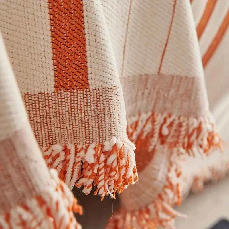 Chenille Throw Blanket with Tassels – Machine Washable | Elden Home