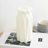 Nordic Durable Plastic Flower Vase – Modern Home Accent | Elden Home in sleek white design on a table.