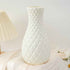 Nordic durable plastic flower vase in sleek white design, perfect for modern home decor accents.