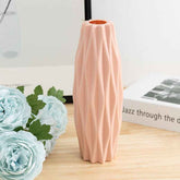 Nordic Durable Plastic Flower Vase – Modern Home Accent | Elden Home in a stylish setting with flowers.