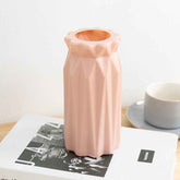Nordic Durable Plastic Flower Vase – Modern Home Accent | Elden Home in soft pink, showcasing a modern design and sleek shapes.